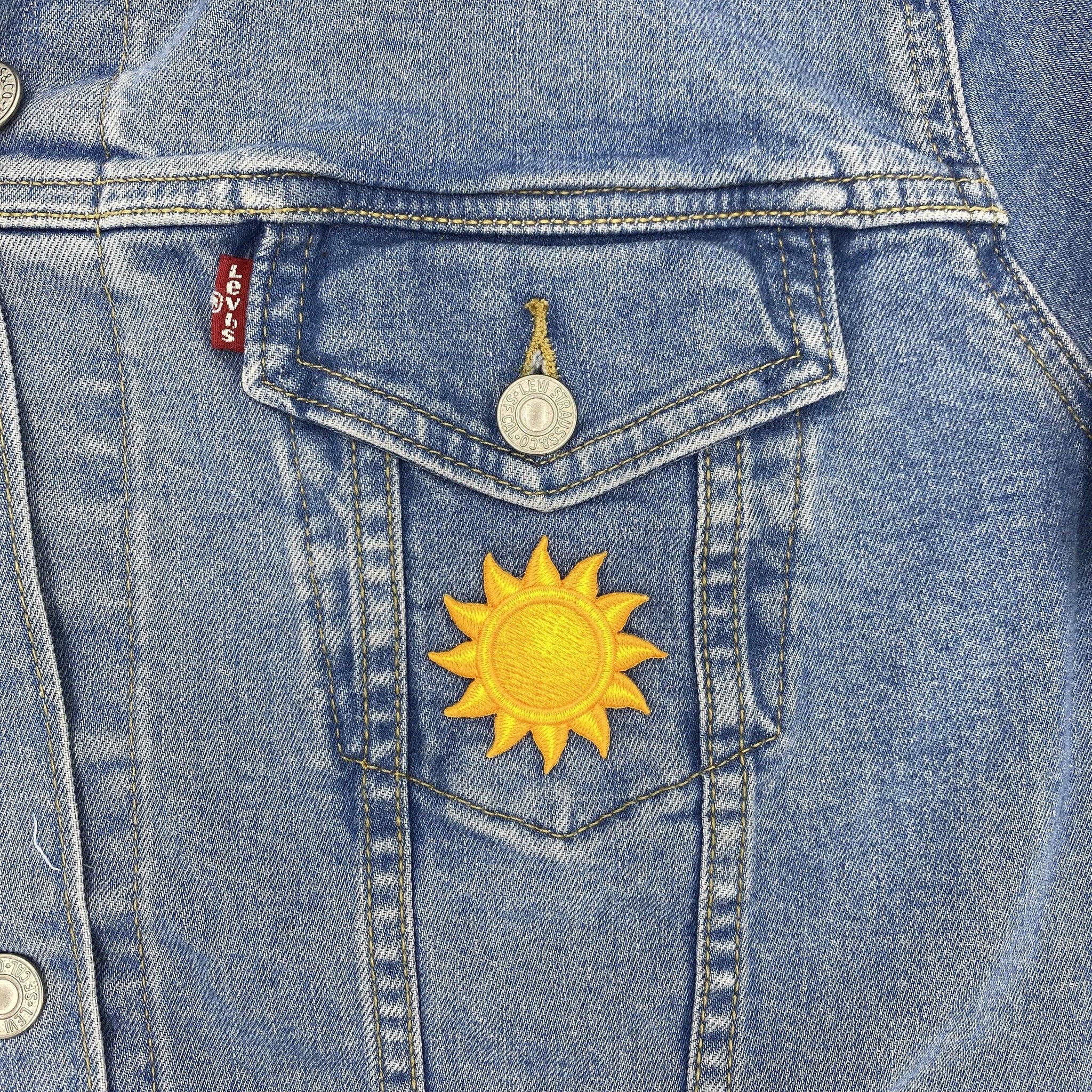 Yellow Sun - Tropical - Summer - Iron on Applique - Embroidered Patch