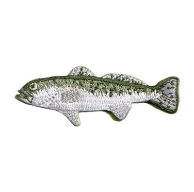 Sea Bass, Fishing, Angling, Embroidered, Iron on Patch