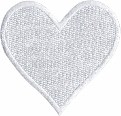 Patch - 2.88" Heart - Solid Colored - 11 Color Options