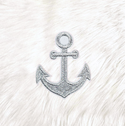 Anchor Silver Embroidery Iron On Patch