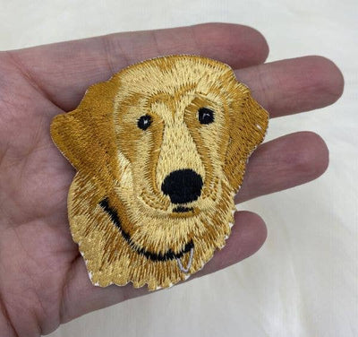 Golden Retriever Head, Pets, Puppy Dog, Iron on Patch