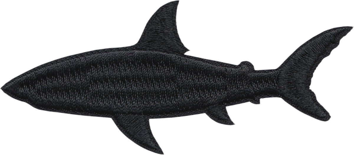 Patch - Fish - All Black Shark