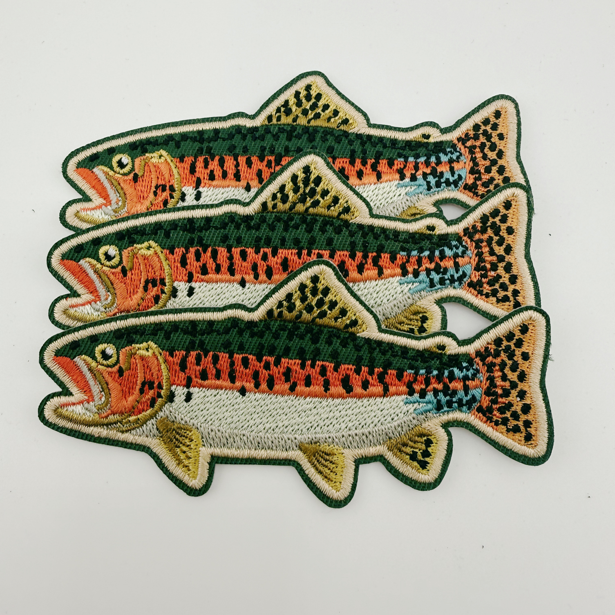 4" Trout / Fish -  Embroidered Hat Patch