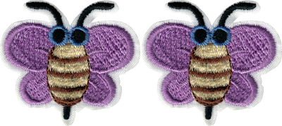 Patch - Bumble Bee - Colored - Set Of 2 - 3 Color Options