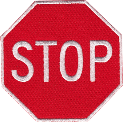 Patch - Stop Sign - Novelty Traffic Street Sign Travel 3"