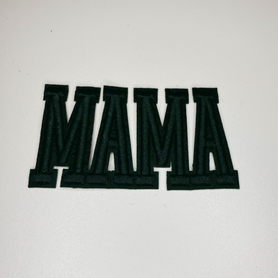 4" MAMA in WHITE or BLACK -  3D Embroidered Hat Patch