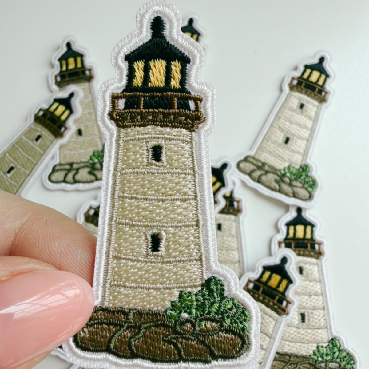 2.5" lighthouse -  Embroidered Hat Patch