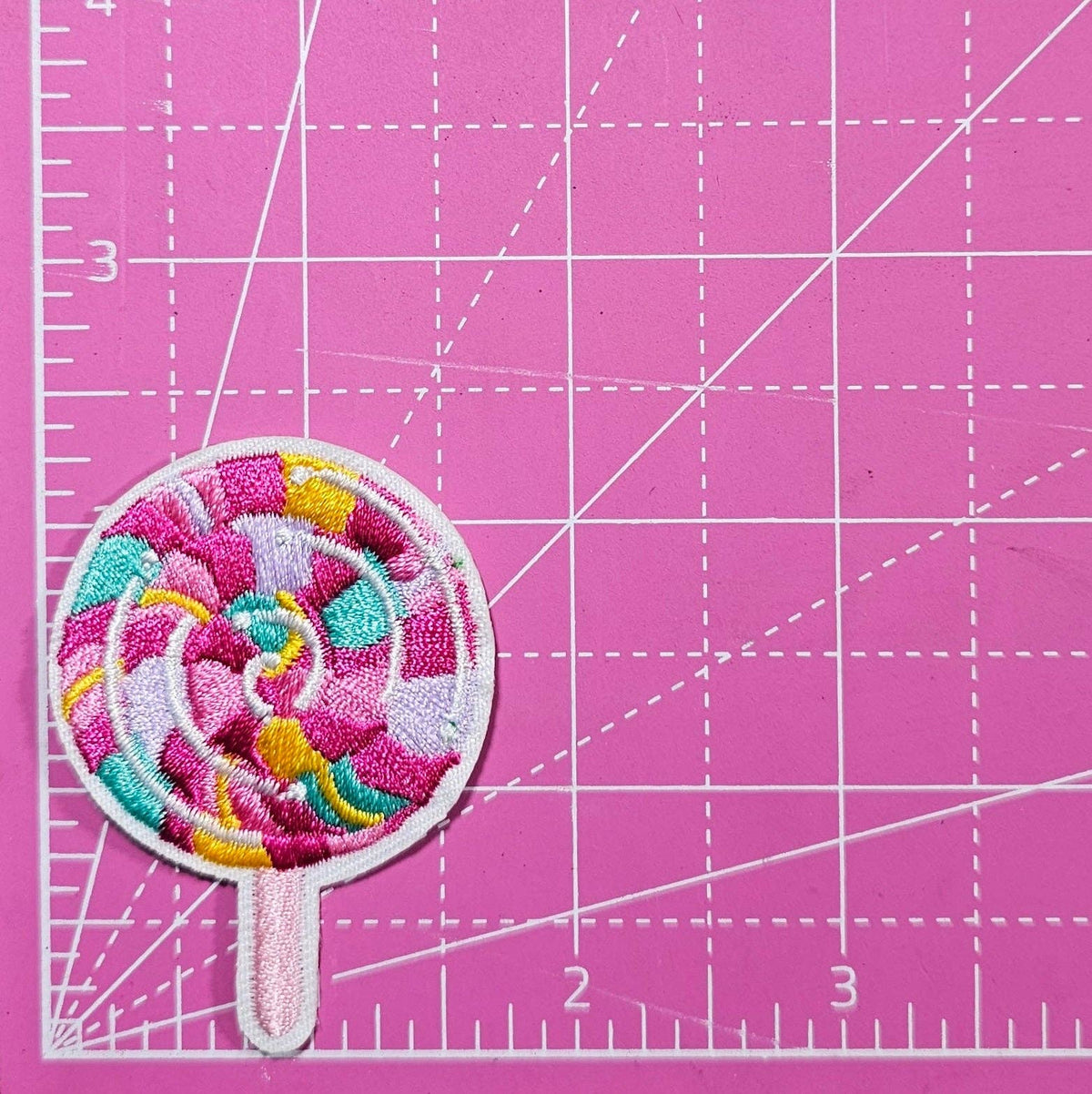 Lollipop Rainbow Candy Embroidery Iron On Patch