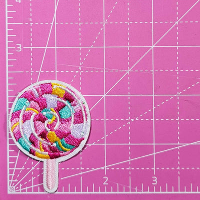 Lollipop Rainbow Candy Embroidery Iron On Patch