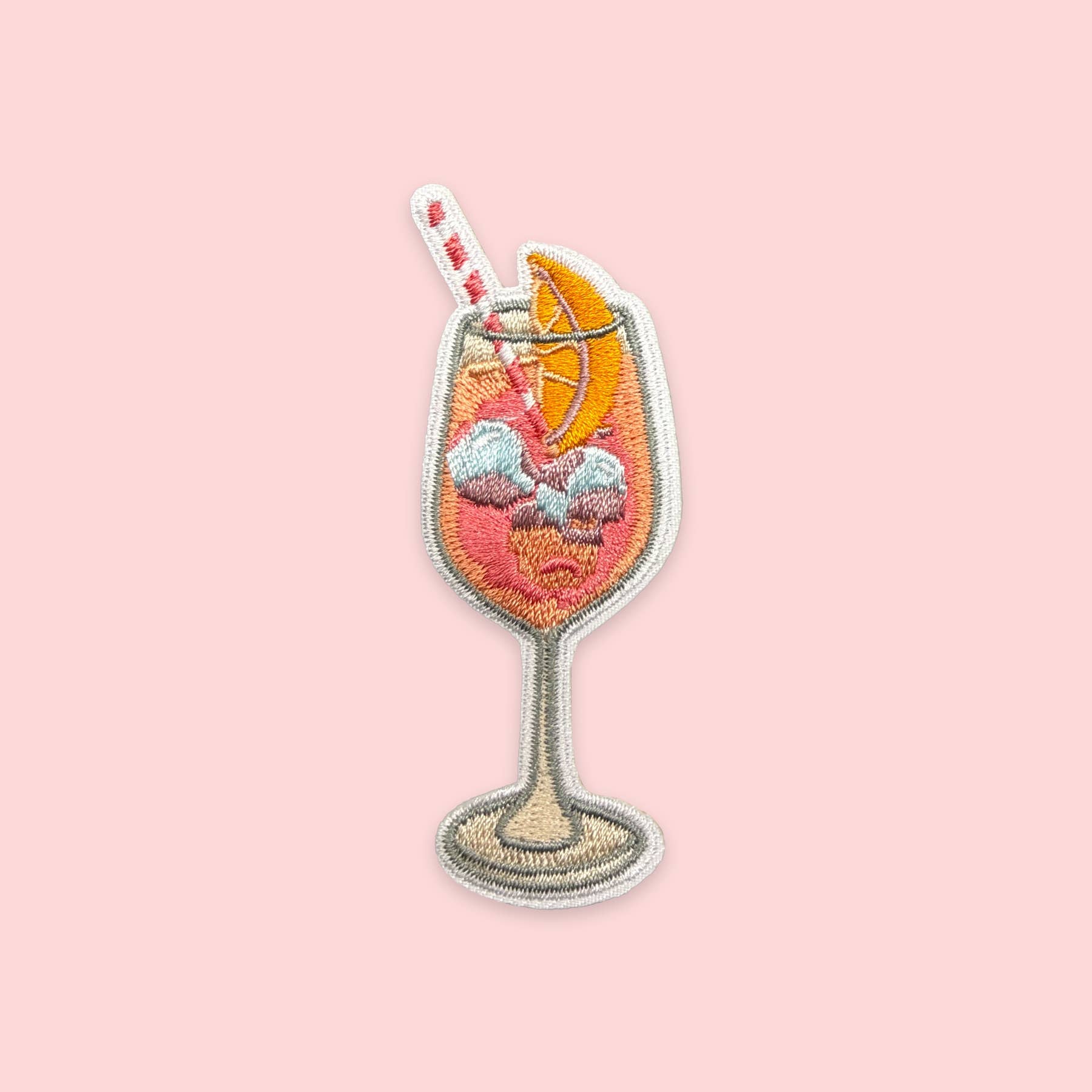 Aperol Spritz Iron-On Patch | Cocktail Embroidered Patch