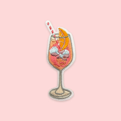 Aperol Spritz Iron-On Patch | Cocktail Embroidered Patch