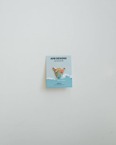 Hang Loose Enamel Lapel Pin