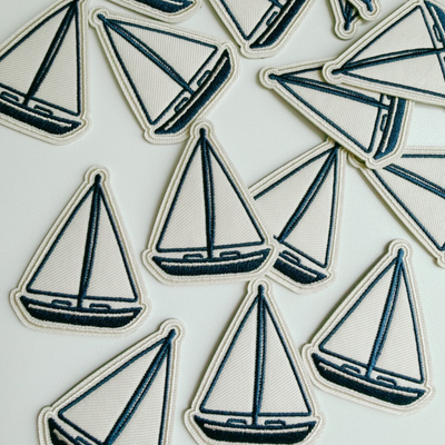 2" Sailboat -  Embroidered Hat Patch