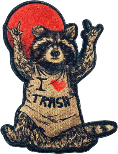 Patch - Raccoon Trash Panda Moon Punk Rock Animal Alt Funny