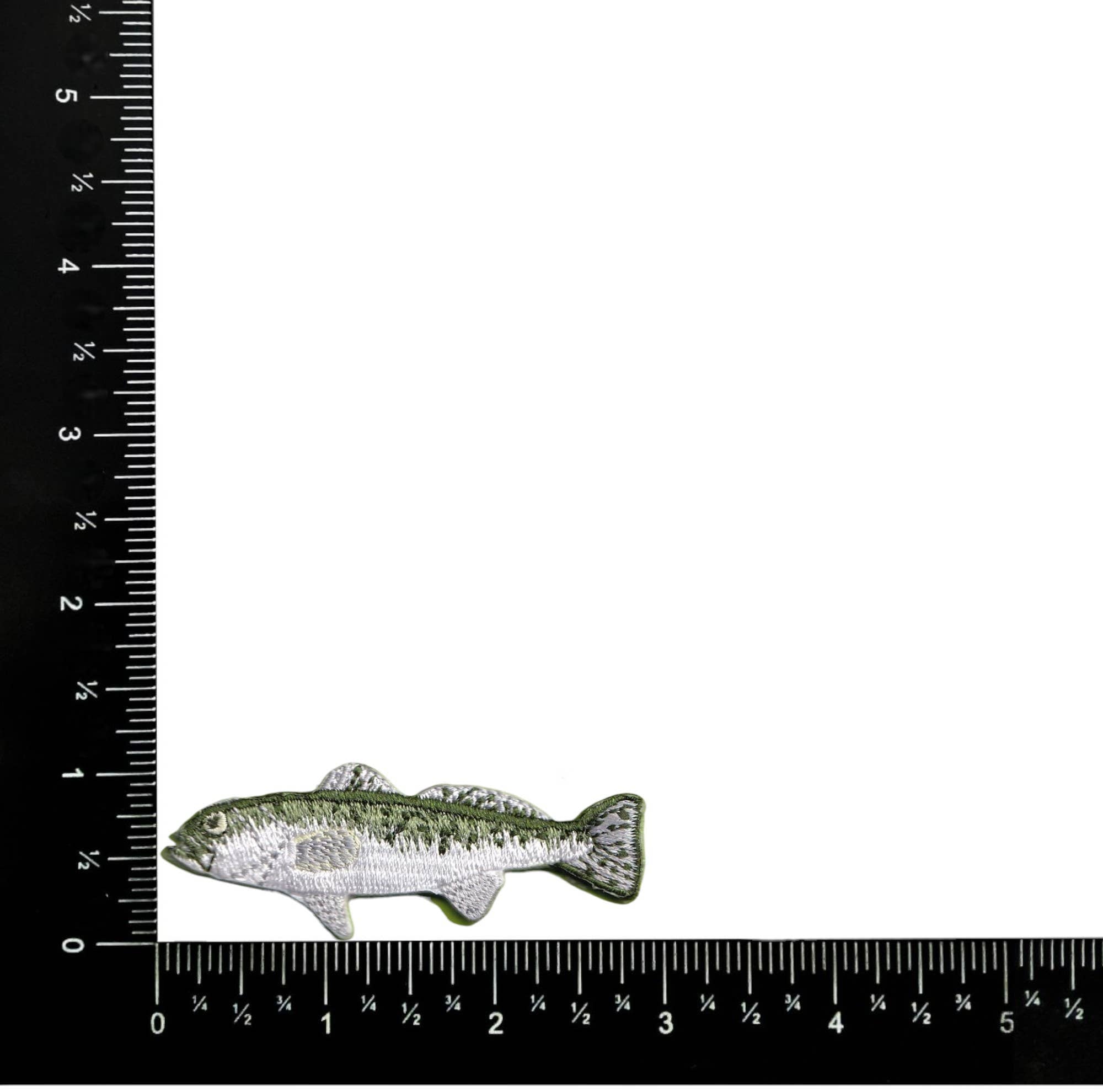 Sea Bass, Fishing, Angling, Embroidered, Iron on Patch