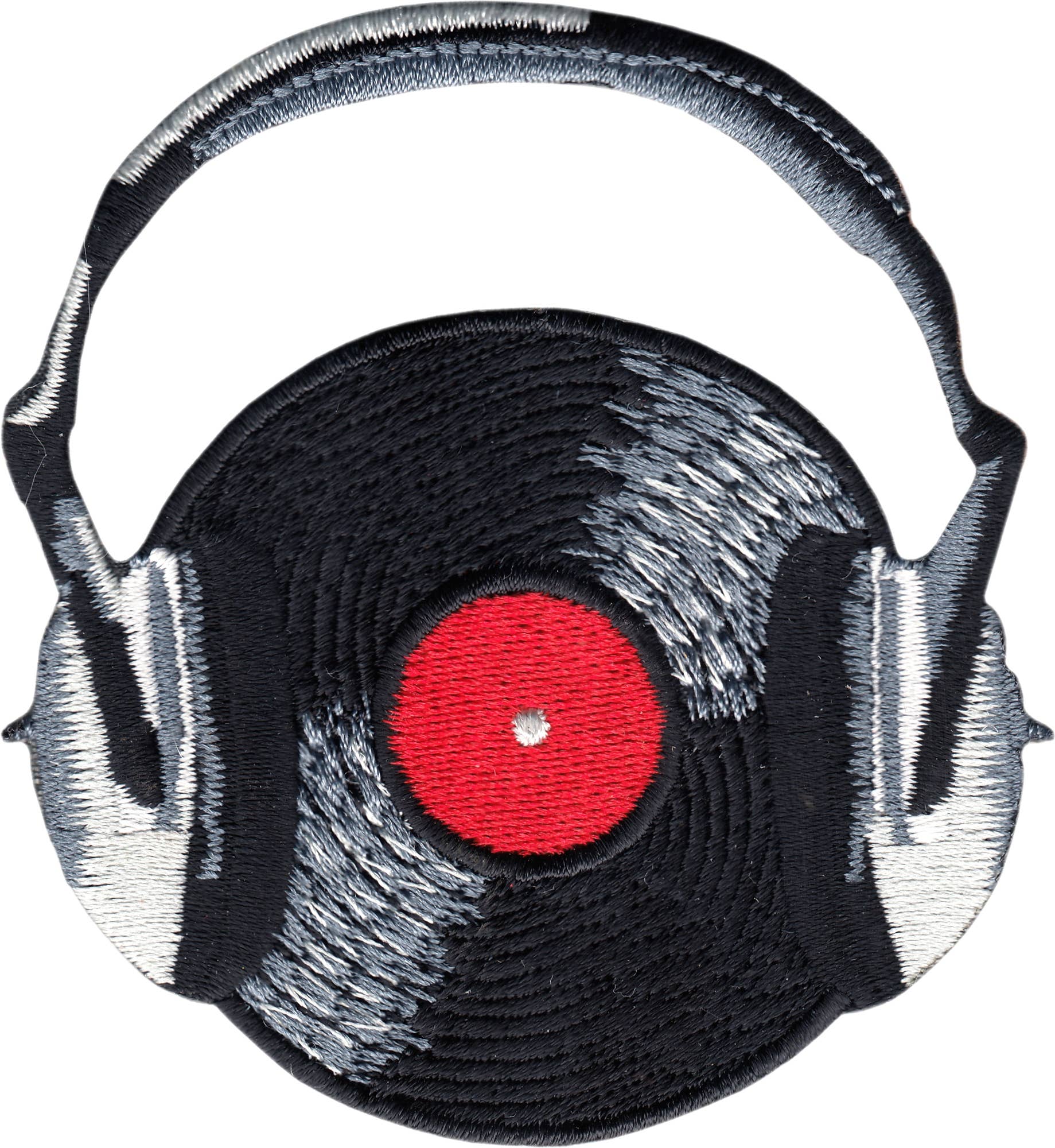Patch - Vinyl Record & Headphones - Music Band DJ Musician