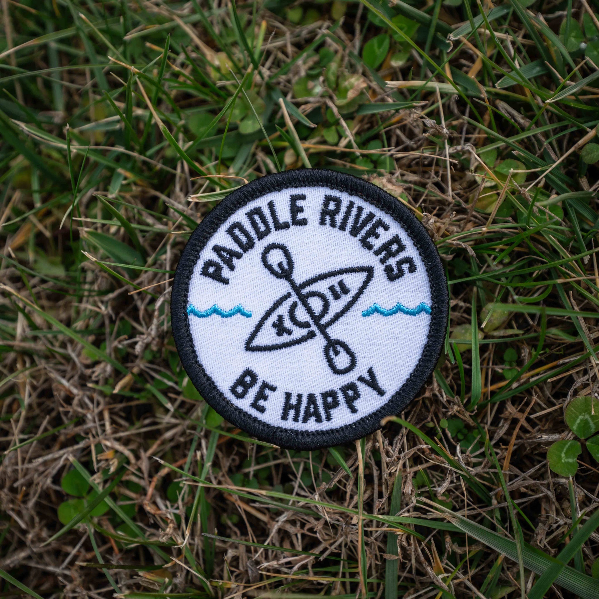 Kayaking, Paddle River - Be Happy Kayak Patch