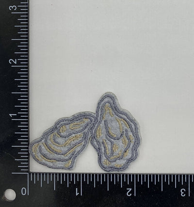 Oyster Pair, Clams, Seafood, Flower, Iron on Patch
