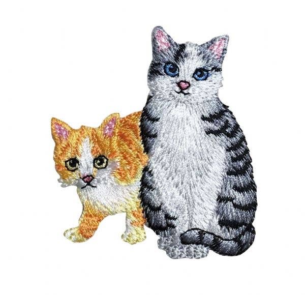 Cat With Kitten, Pets, Embroidered Iron on Patch