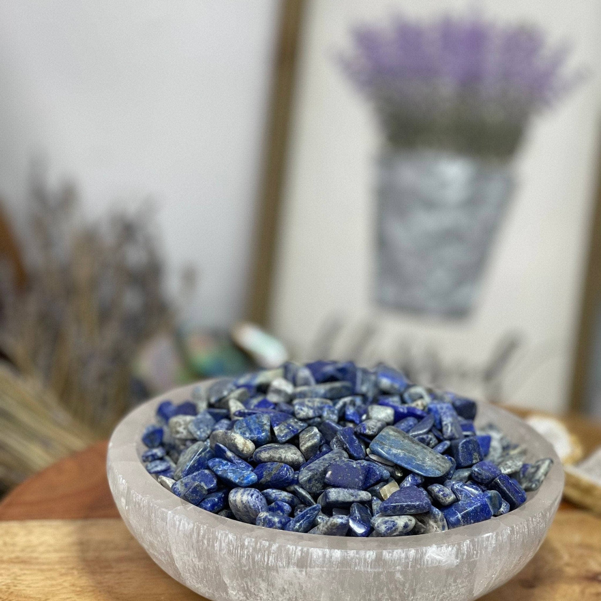 Natural Real Lapis Lazuli Chip, Tumble Loose Stone