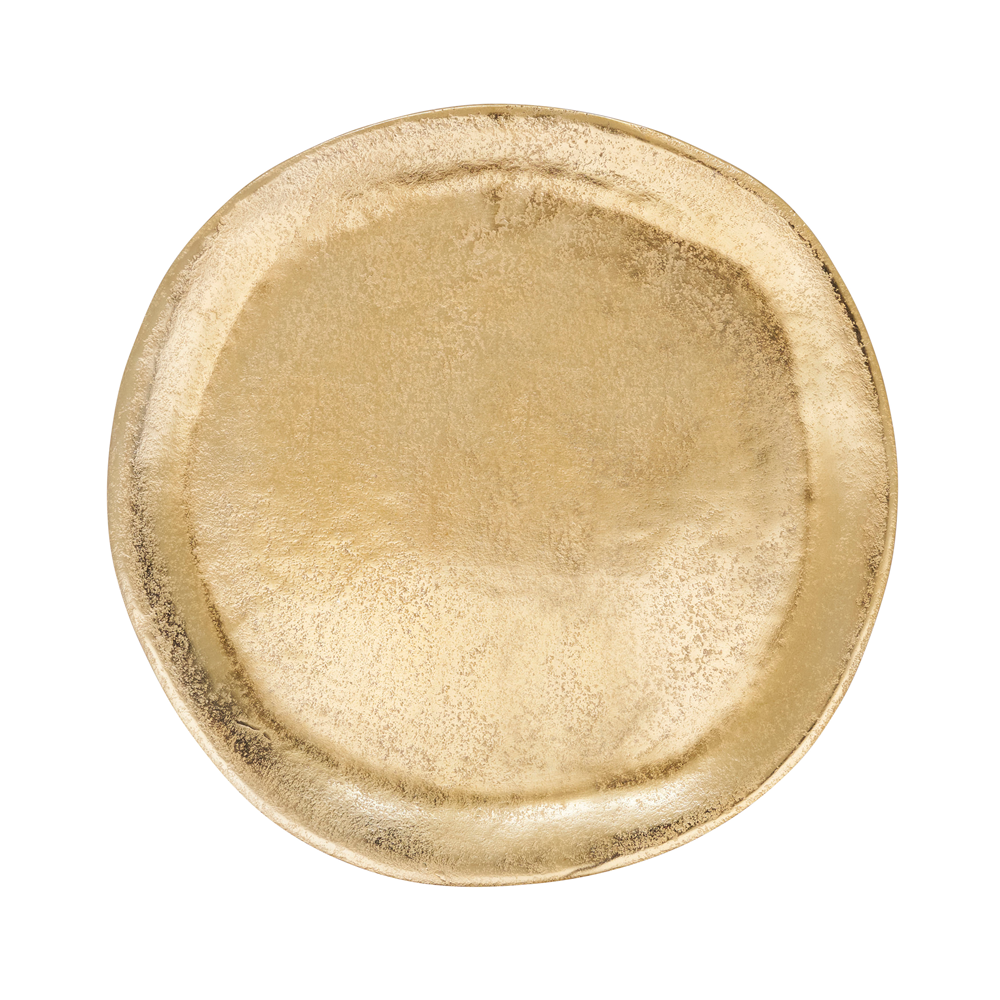 Aluminum Organic Gold 13" Round Charger Plate
