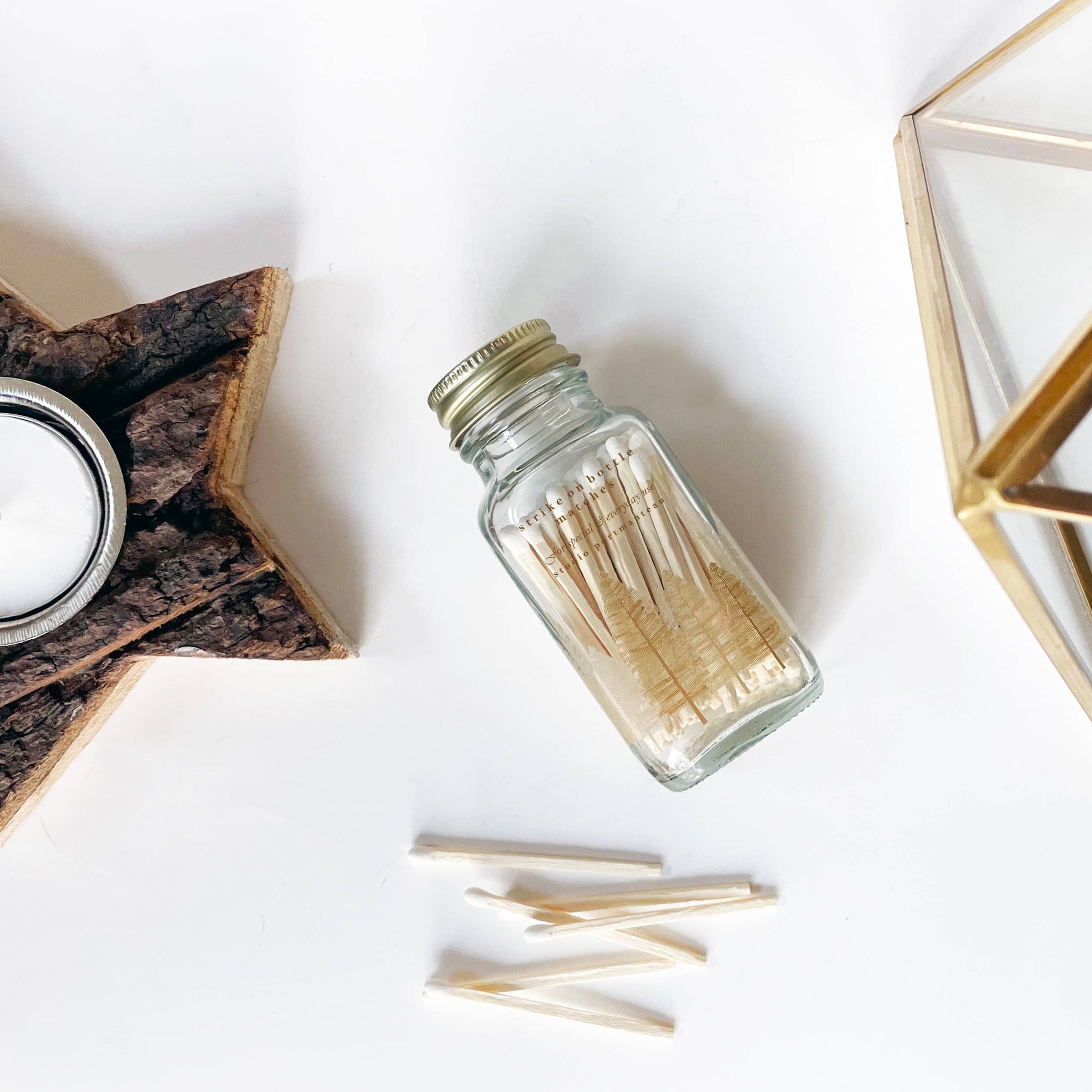 Variety Pack of Noble Fir Trees 2" White Match Jars