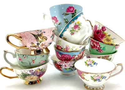 Mismatched teacups for Tea party, Catering, Celebrations