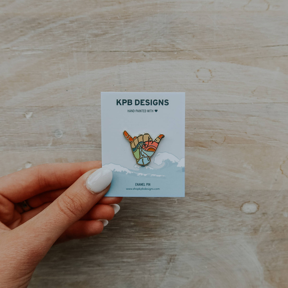 Hang Loose Enamel Lapel Pin