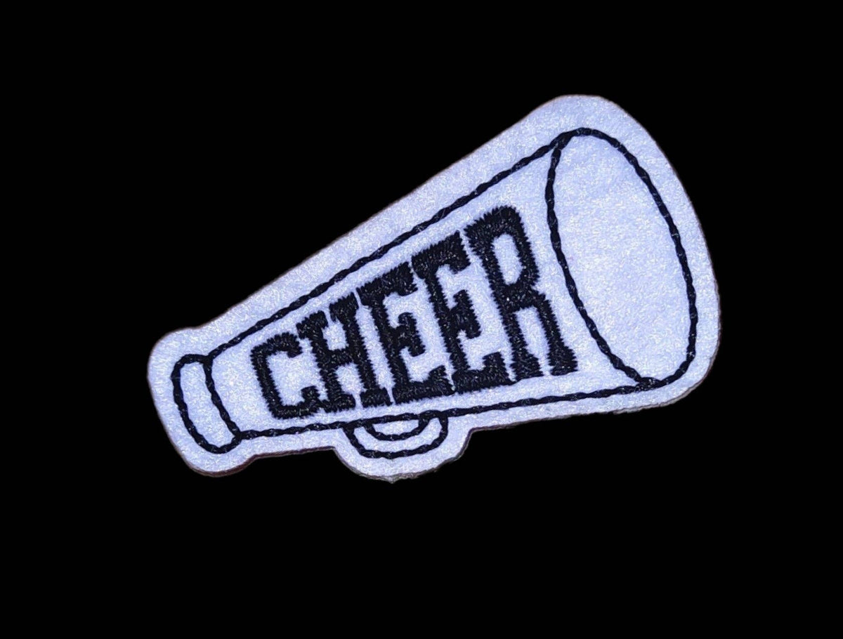 Small Cheer Embroidery Megaphone Iron On Patch
