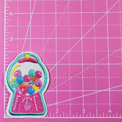 Gumball Machine Embroidery Iron On Patch