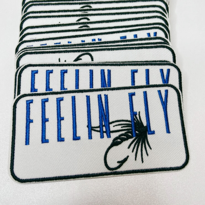 4" FEELIN FLY   -  Embroidered Hat Patch