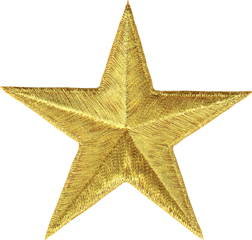 Patch - Star - 2.75 Inch - Gold