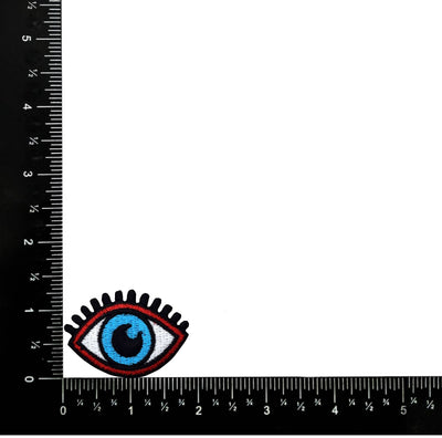 Blue Eye - Eyelashes - Evil Eye - Iron on Patch