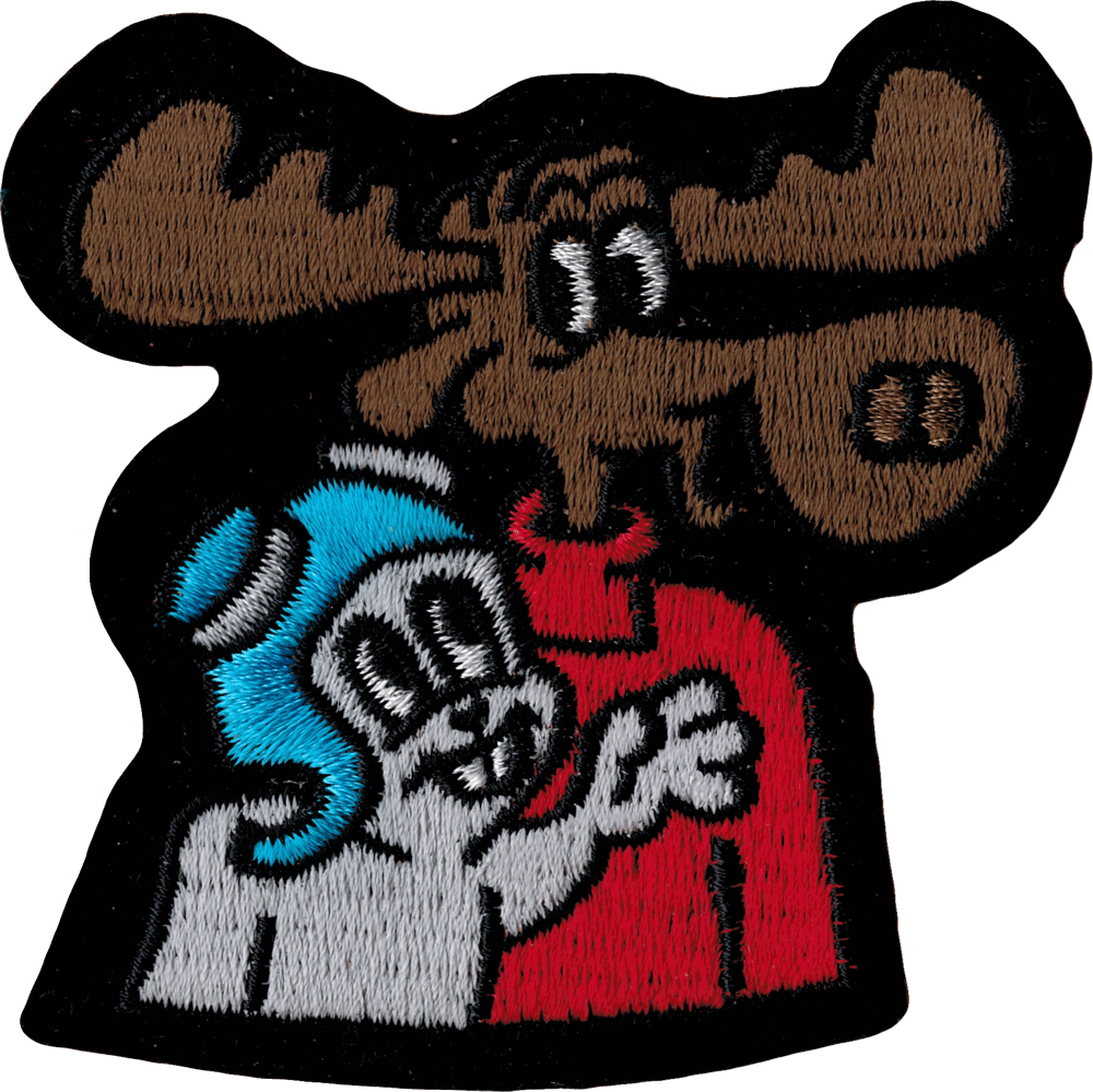 Patch - Rocky & Bullwinkle Funny Cartoon VINTAGE 1990s STOCK