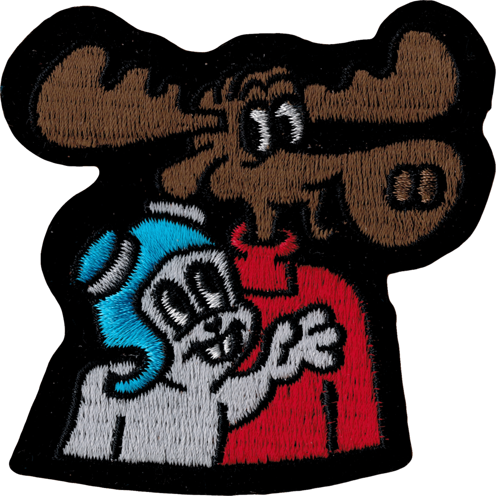 Patch - Rocky & Bullwinkle Funny Cartoon VINTAGE 1990s STOCK