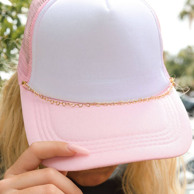 Trucker Hat Chain: 18K Gold PVD Stainless Steel Heart