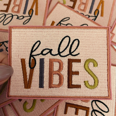 4" Fall Vibes -  Embroidered Hat Patch