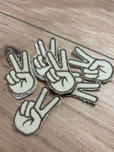 Peace Fingers Iron-On Patch