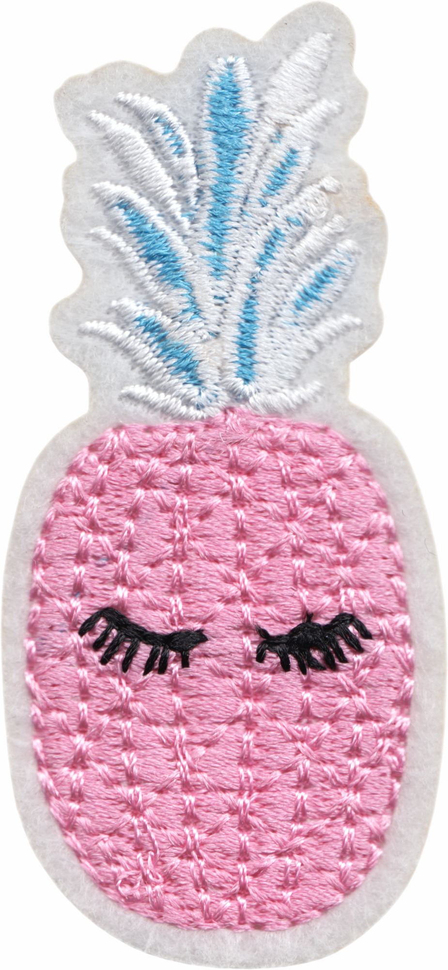Patch - Pineapple - Pink And Blue With Eyelashes