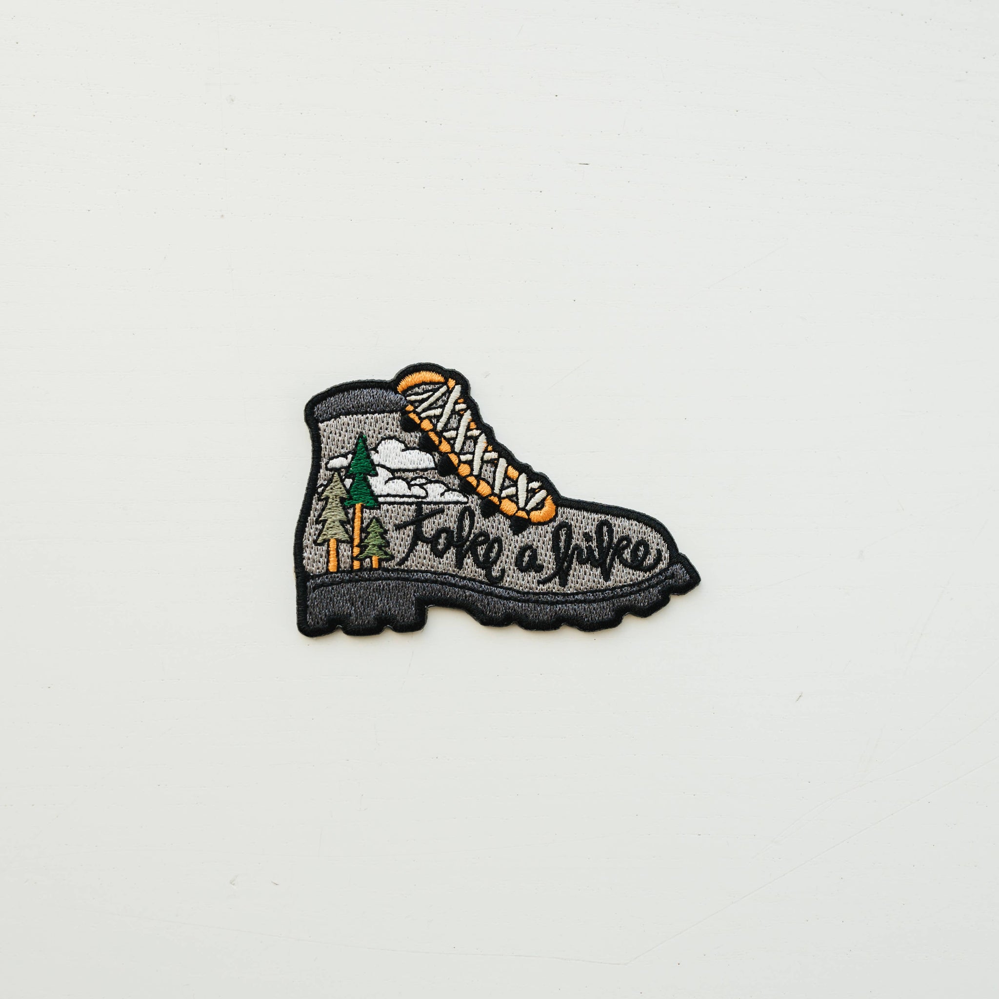 Hiking Boot Embroidered Iron On Patch