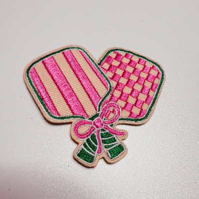 2.5" Pickleball Paddle  -  Embroidered Hat Patch