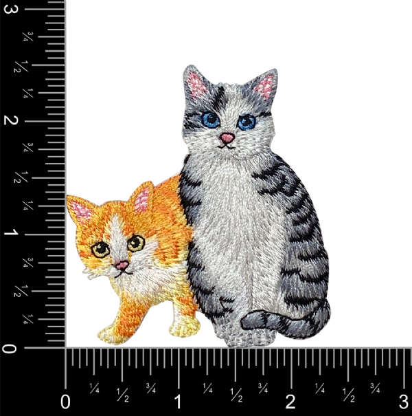 Cat With Kitten, Pets, Embroidered Iron on Patch