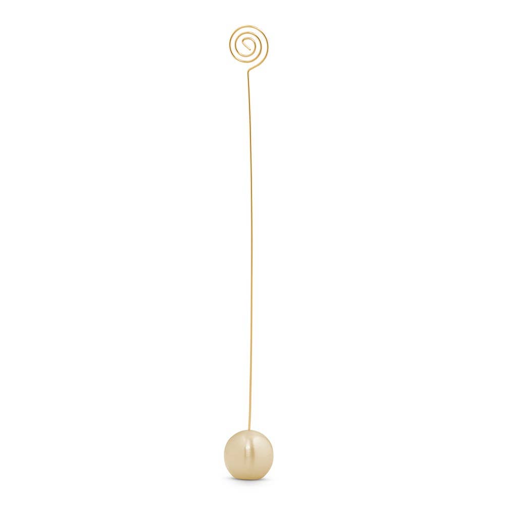 Classic Round Table Number Holder - Brushed Gold