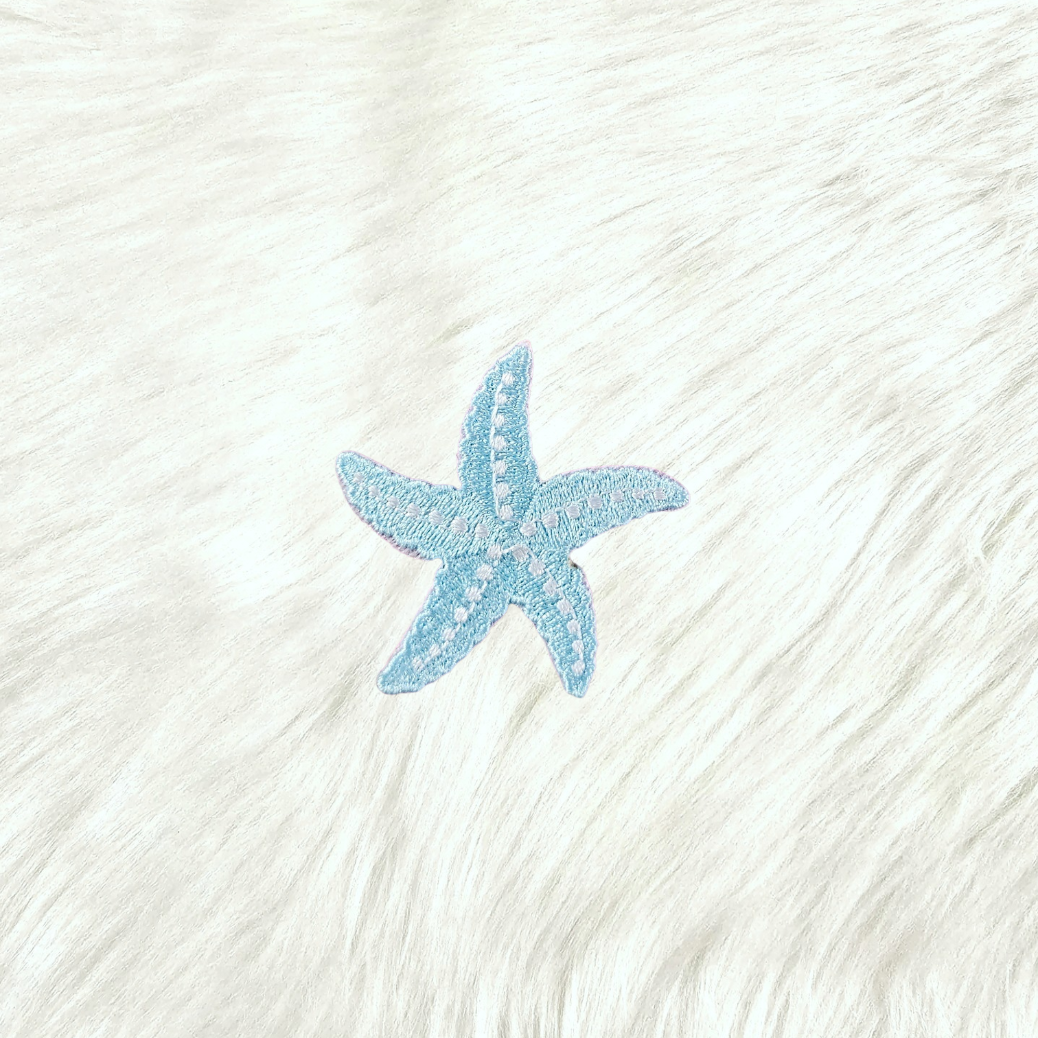 Starfish Blue Beach Embroidery Iron On Patch