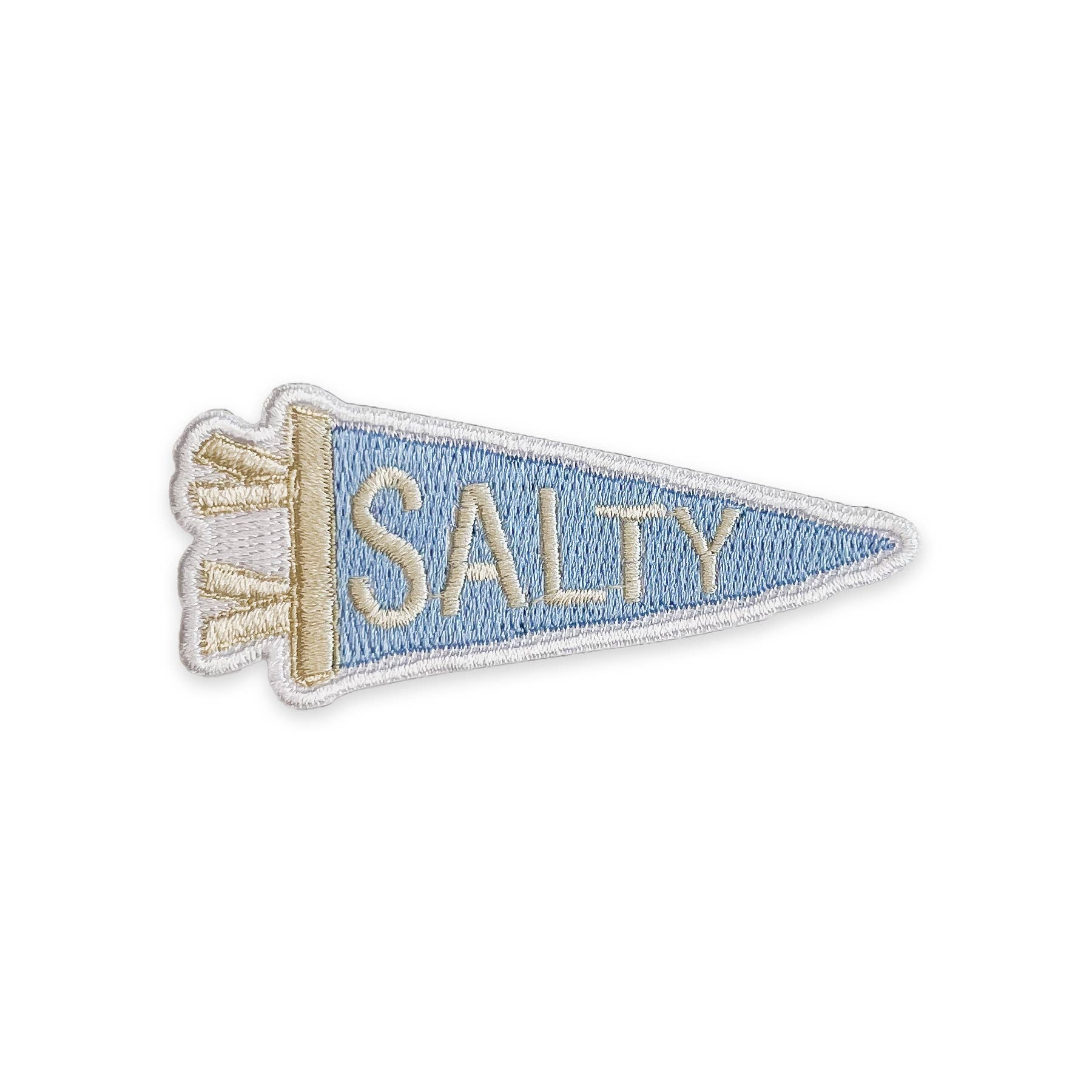 Salty Pennant Iron-On Patch | Coastal Embroidered Patch
