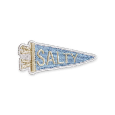 Salty Pennant Iron-On Patch | Coastal Embroidered Patch