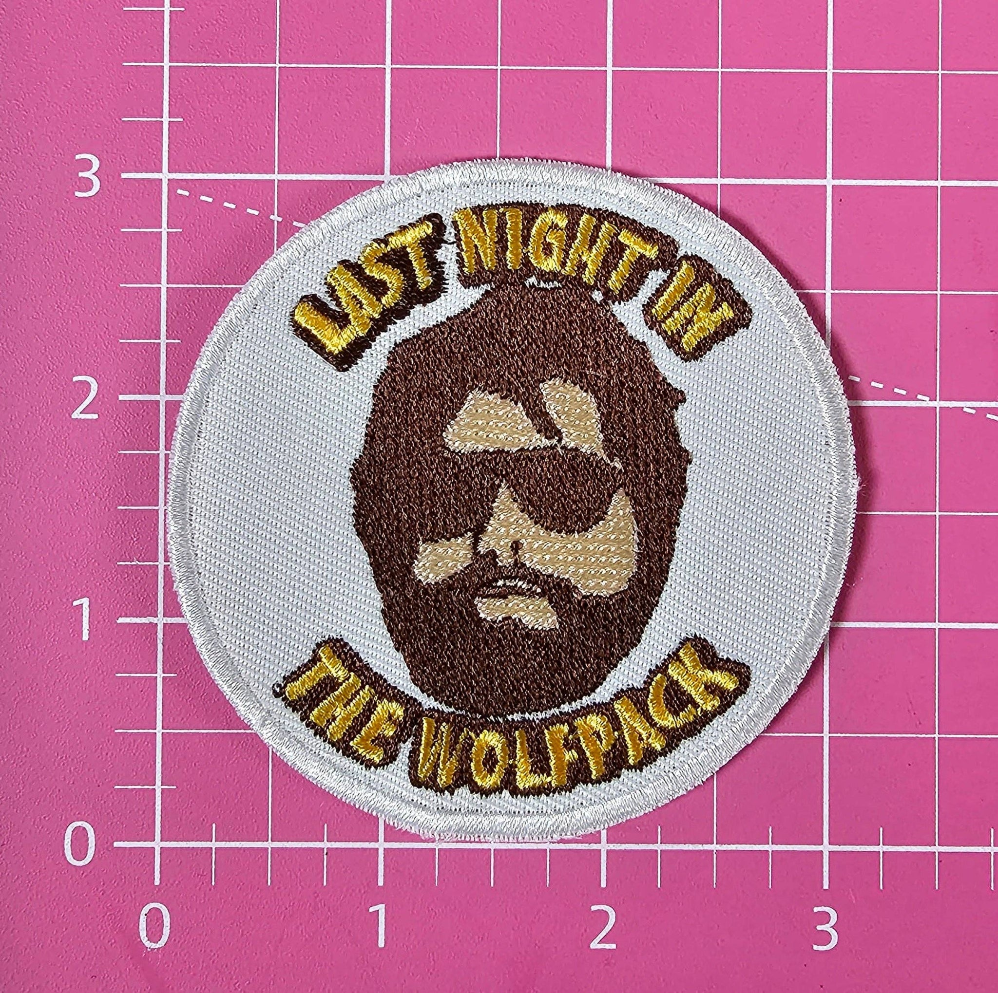 Last Night In The Wolfpack Hangover Embroidery Iron On Patch