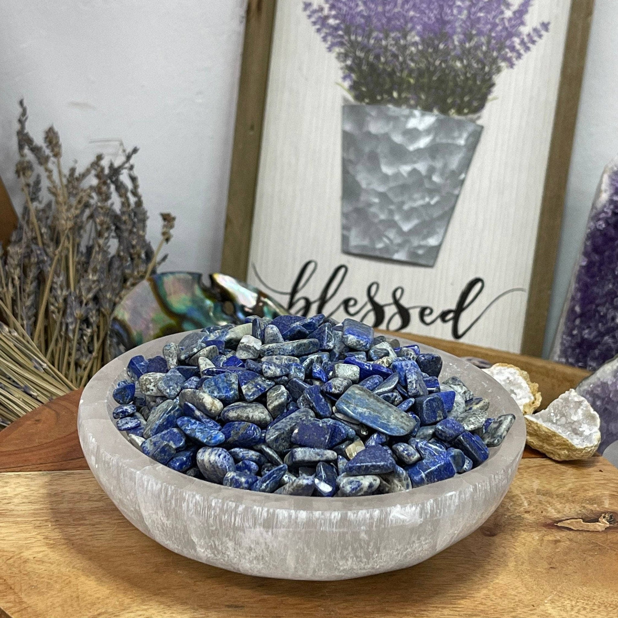 Natural Real Lapis Lazuli Chip, Tumble Loose Stone