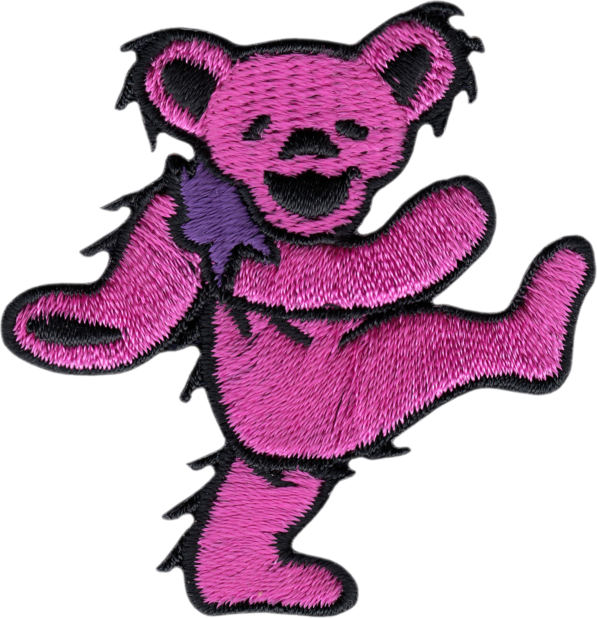 2" Patch - Pink Grateful Dead Jerry Bear 60s Rock Music Band
