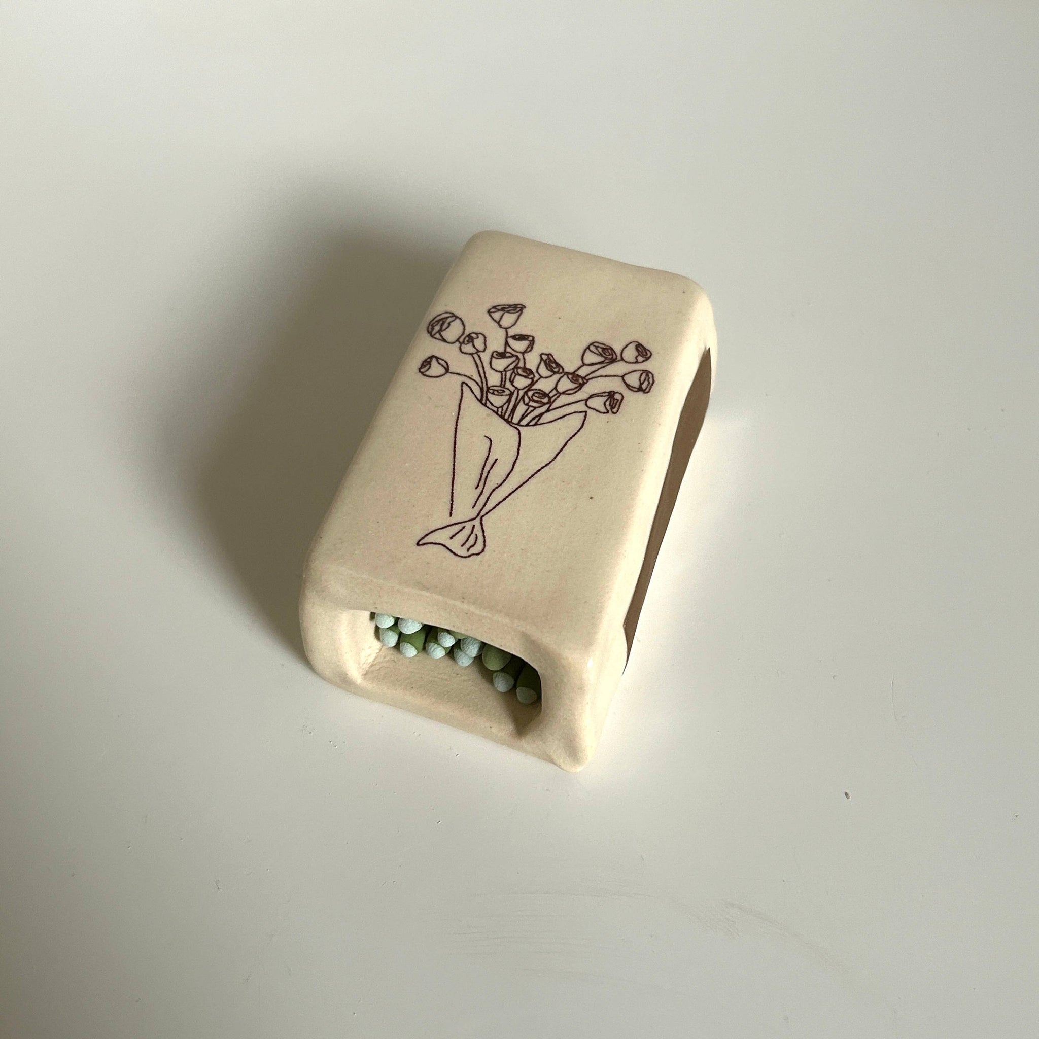 Handmade Rose Bouquet Matchbox 